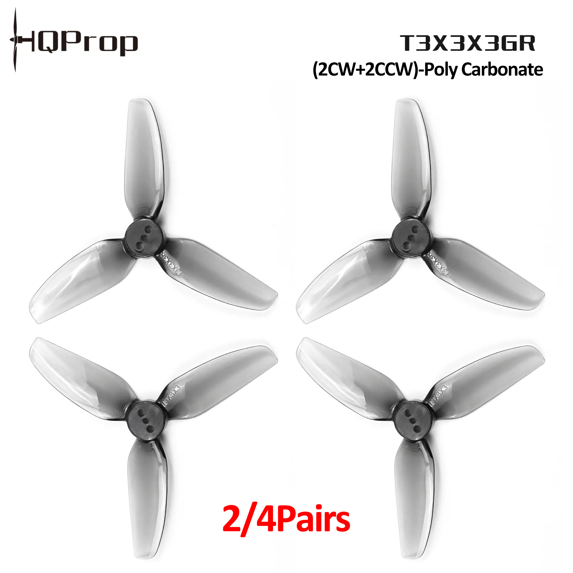 2/4 Pairs HQProp T3X3X3GR Prop - Drone Racing Motor review and price